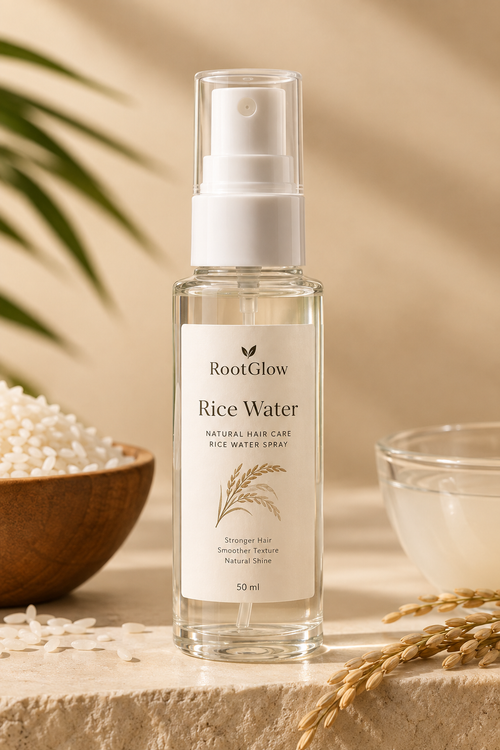 RootGlow Natural Rice Water Hair Spray for Hair Growth & Shine (50ml)